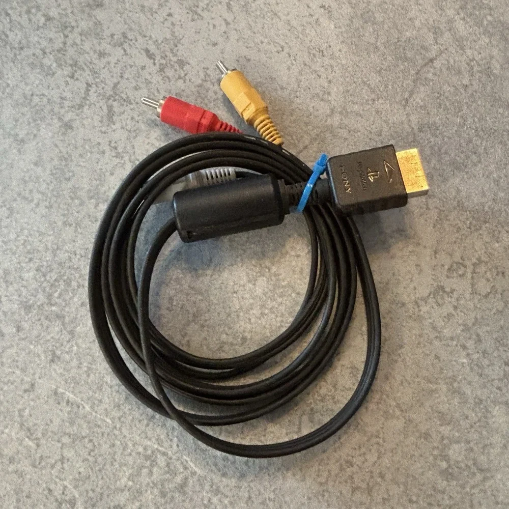 Sony PlayStation Ps1 Ps2 Ps3 - Black AV Cables OEM